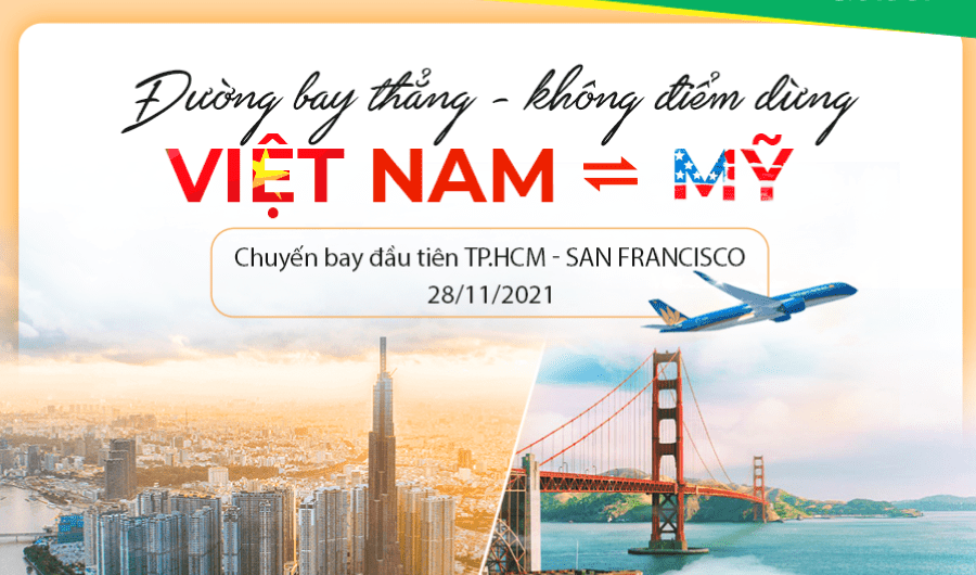 Đường bay thẳng - Không điểm dừng giữa Việt Nam & Mỹ